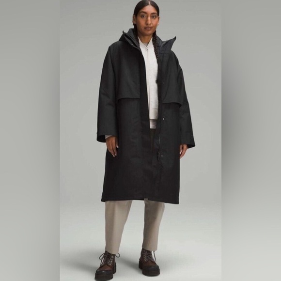 Lululemon 3 In 1 Insulated Rain Coat Jacket Parka Size 12 Black $498 Retail - Picture 1 of 12